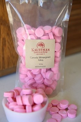 Kauffman Orchards Wintergreen Pink Candy Canada Mint Lozenges