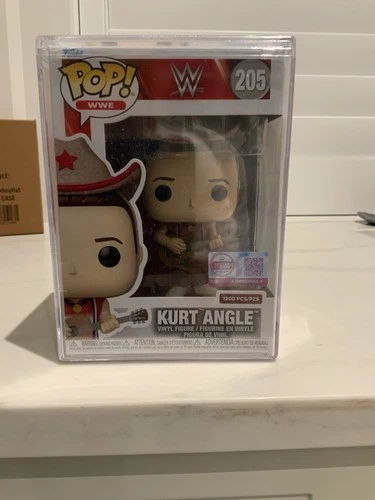 Funko Pop! WWE Kurt Angle #205 Limited Edition /1200 Cowboy Hat with Case SEALED