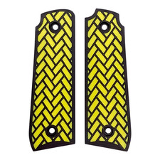 Yellow  Black Weave Printed Ruger Mark IV 22/45 Grips MK 4