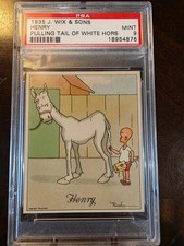 1935 J Wix & Sons Henry Pulling Tail of White Horse PSA 9!  Tobacco Card
