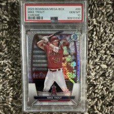 Bowman Mega Box Chrome Mojo Refractor PSA 10 Mike Trout #89 Angels 2023