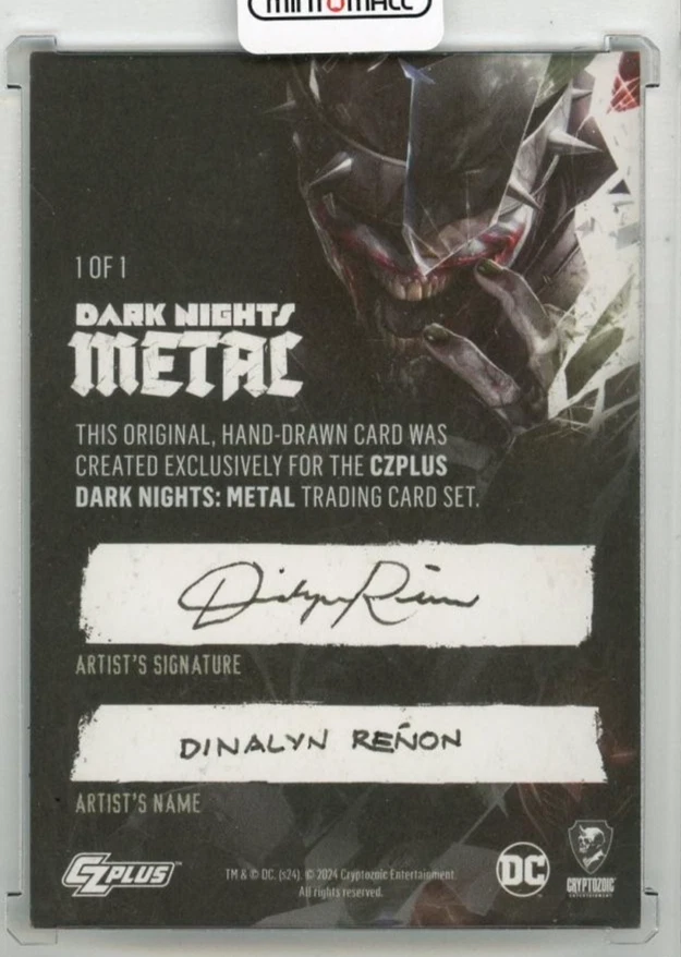 2024 CRYPTOZOIC CZPlus Dark Nights Metal Dinalyn Renon Sketches #NNO【1/1】 DC - Image 2 of 2