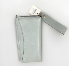 NWT SKAGEN DENMARK Genuine Leather Hanne Zip Wallet Chambray 125