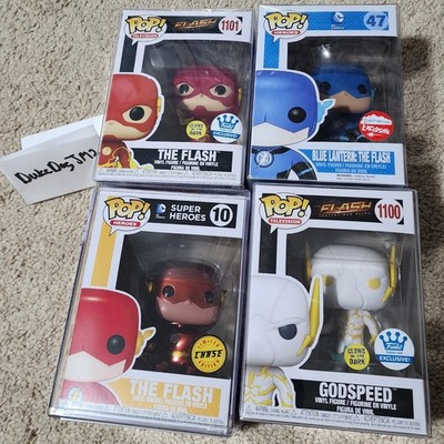 Funko POP! The Flash 1101, GodSpeed GITD & Blue Lantern 47 Error Bundle
