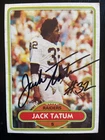 Jack Tatum Autographed  1980 Topps Football Card #429 Assassin Oakland Raiders