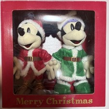 Disney Vintage Mickey and Minnie Christmas limited edition stuffed toys set of 2