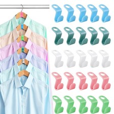 100 PCS Hanger Connector Hooks, Hangers Space Saving, Clips for Color