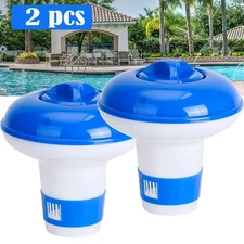 2X hxternal Pool Spa Chemical Dispenser Floater for Chlorine Bromine Tablets
