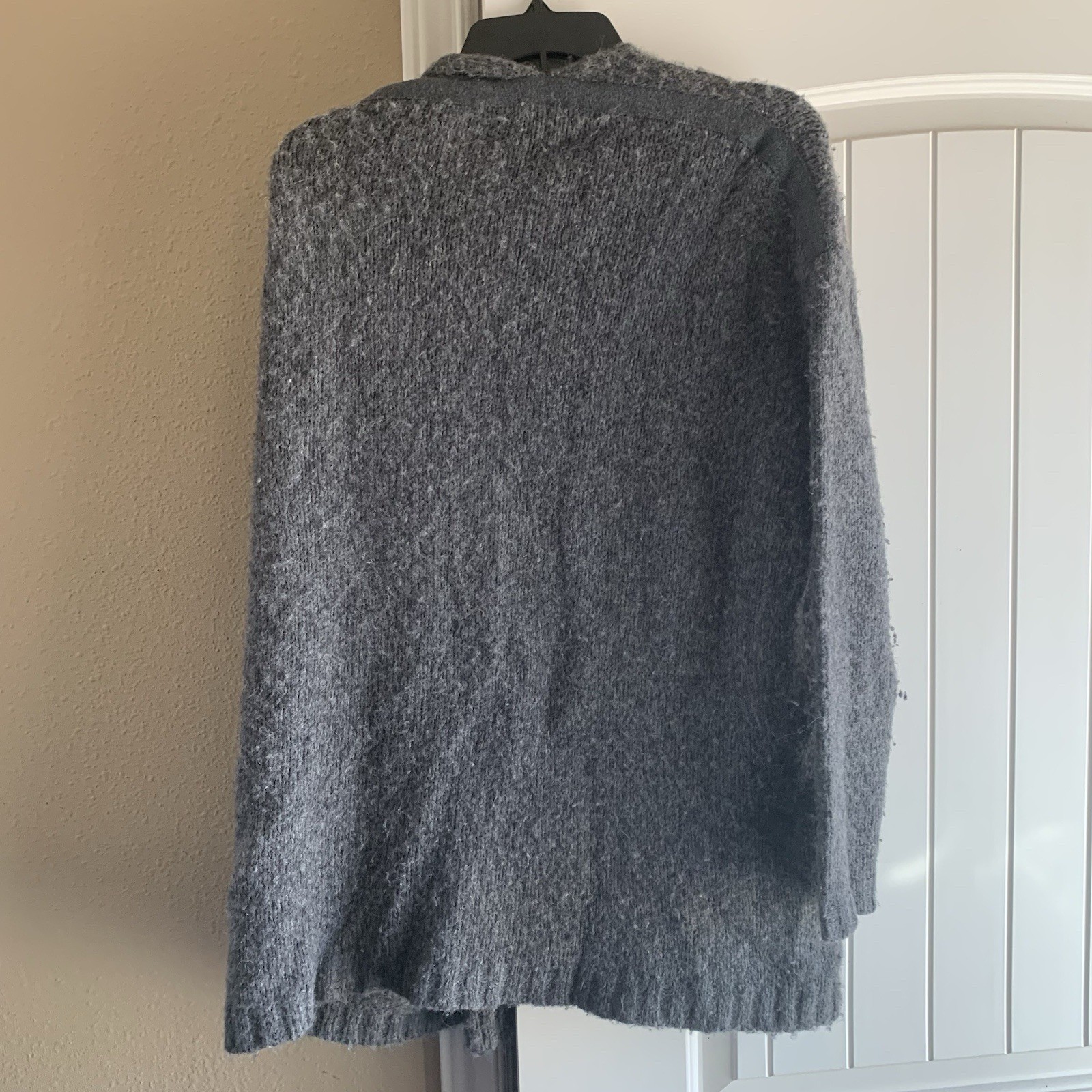 Johnny Was Solid Gray Open Front Baby Alpaca Wool… - image 2
