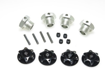 MUGE2032 U.S. EDITION MUGEN MBX8R ECO BUGGY WHEEL HEXES WITH LOCKING NUTS PINS