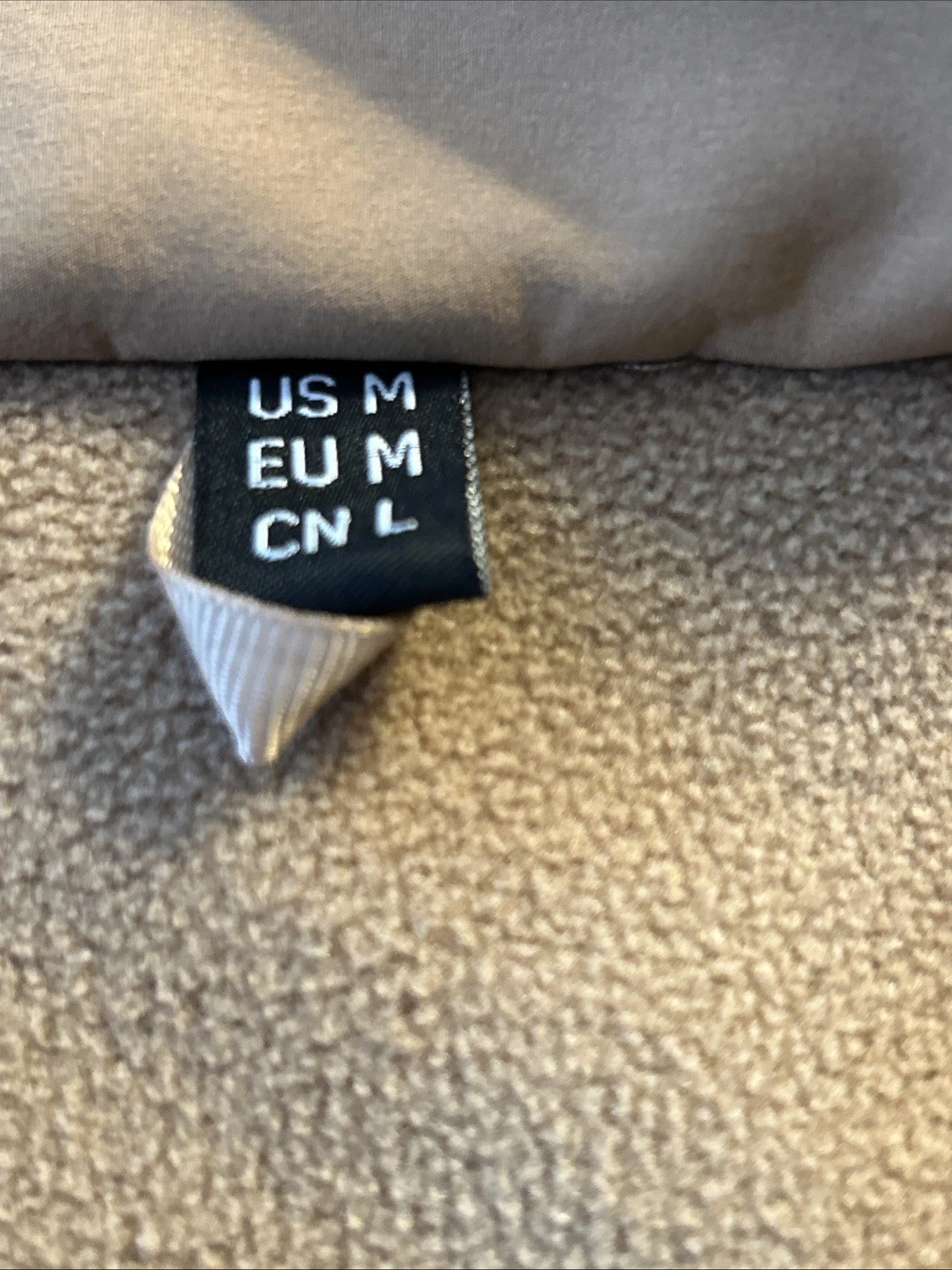 TACVASEN? Mens Medium Tactical Soft shell Fleece Carmel Coat With Flag Patch image 13