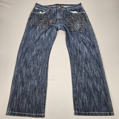 Southpole Jeans Men's 38 (38x31) Blue Relaxed Loose Fit 
