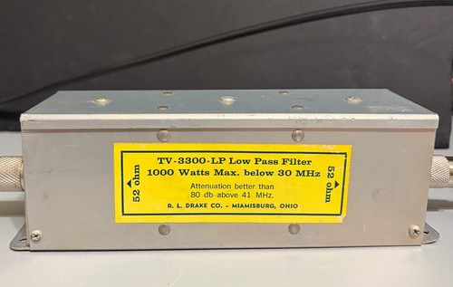 Drake TV-3300-LP 1000 Watt Low Pass Filter (Tested)