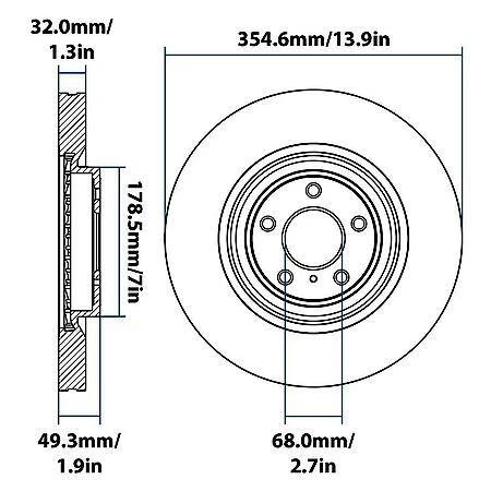 Rotor de freno Carquest Premium YH247724P (08-25) Infiniti y Nissan Foto 3 de 4