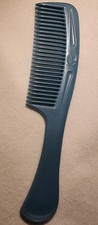 Vtg 1980s Goody Super Comb 8.5" Teal Blue Glitter Plastic Pocket Handle Retro