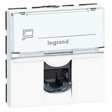 Legrand 076576 - Prise RJ45 PROG MOSAIC - CAT.6A - STP - 2 MOD - BLANC - LCS≤