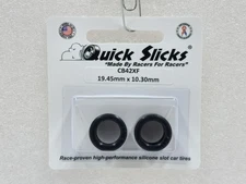 QuickSlicks CB42XF Silicone Tires for 15x10mm Aluminum Wheel 1/32 Slot Car Part