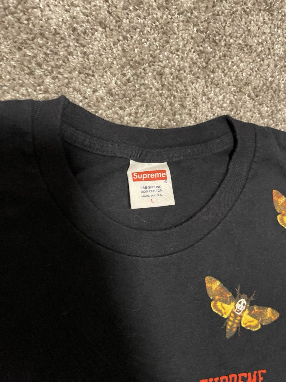 Supreme Moth Longsleeve Black Large - Gem