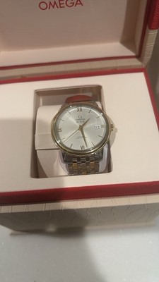 Omega 36mm De Ville Date YG Steel Mens Watch 