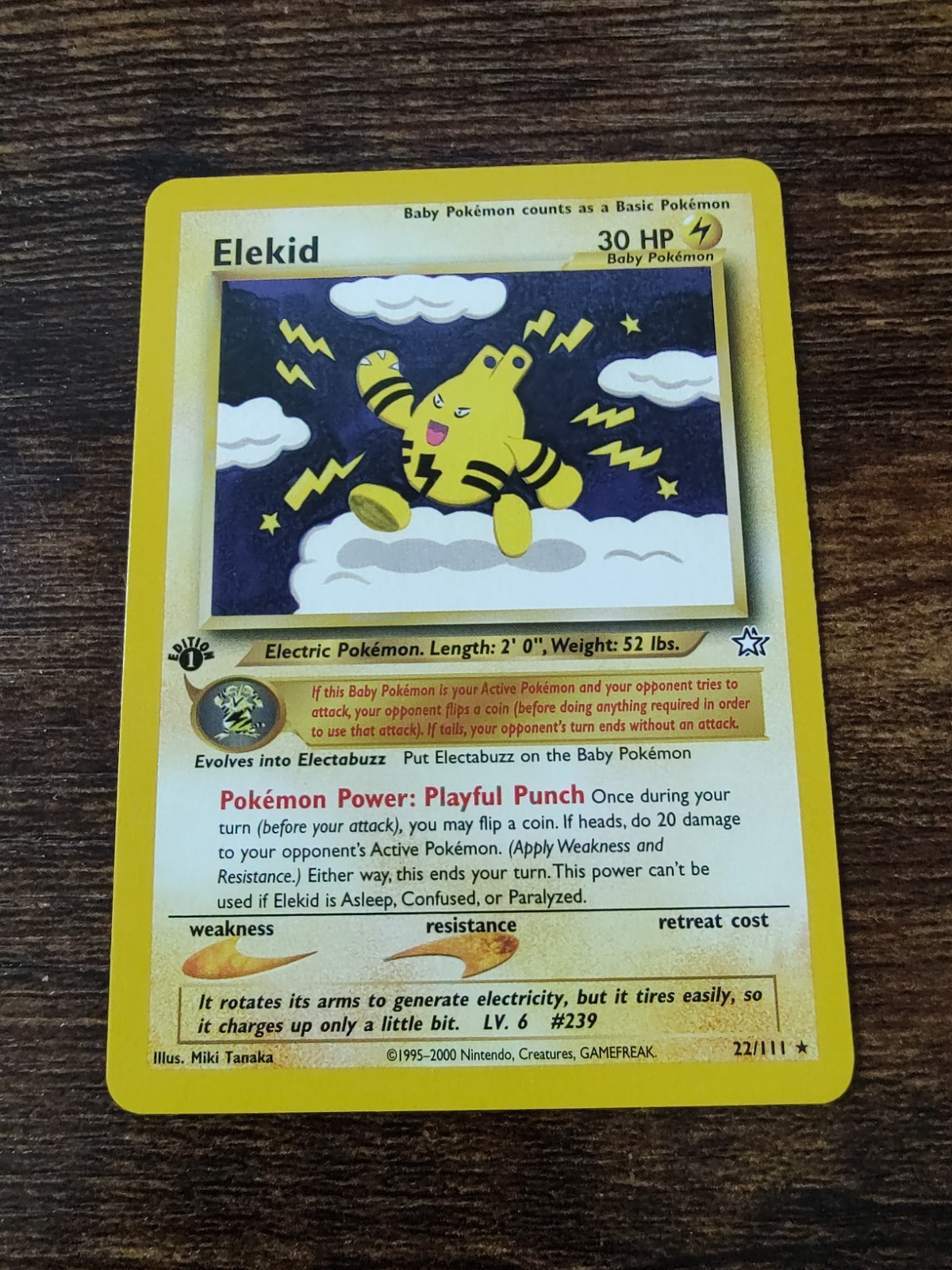 Pokemon Neo Genesis 1st Edition Elekid 22/111 Non Holo NM-MINT