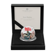 2025 Music Legends – Iron Maiden 1 Oz Coloured Silver Proof Coin in Box with COA