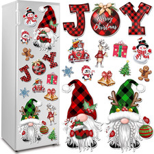Christmas Refrigerator Magnets Decoration 14Pcs, Joy Gnome Fridge Car Garage Doo
