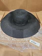 Eric Javits Floppy Straw Hat Black