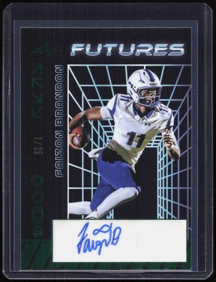 2024 Leaf Futures Autographs A-FB1 Faizon Brandon Green Auto RC /25 Tennessee