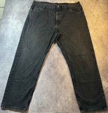 Wrangler Rugged Wear Jeans Mens 44x32 Black Relaxed Fit