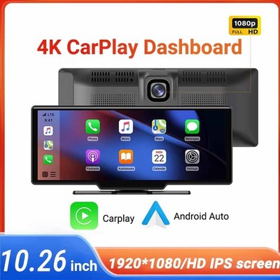 4K 10.26-Zoll Wireless Apple Carplay Android Auto Display Vorne Rückfahrkamera