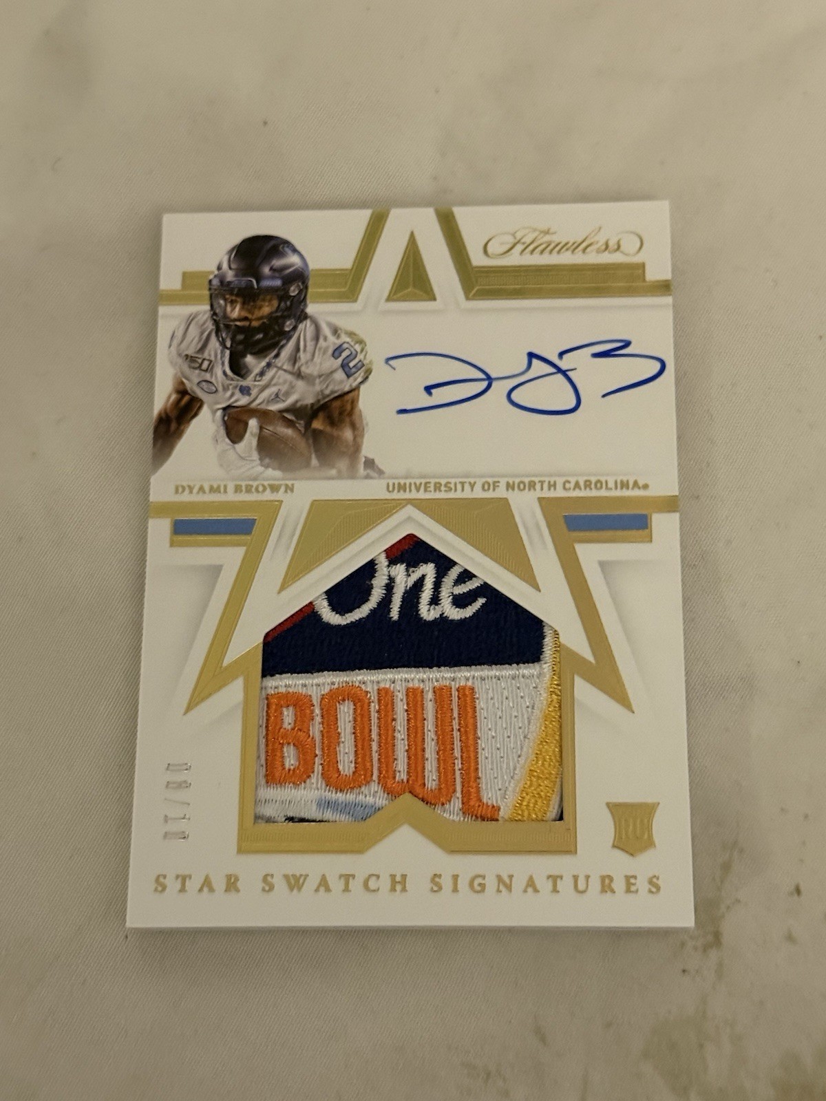 Dyami Brown Panini Flawless Collegiate Team Logo Signatures #DB Base