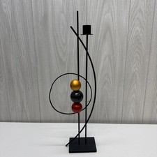 Rick Martin 2011 Post Modern Metal Candlestick Holder Atomic Spherical Abstract
