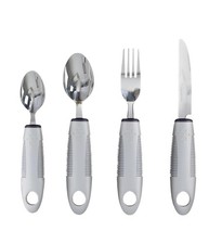 Adaptive Utensils 4-Piece Set Weighted Utensils for Parkinson s Hand Trem...