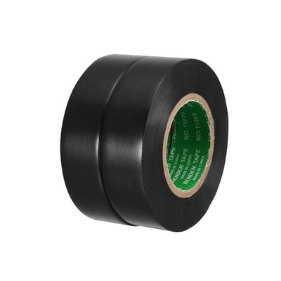 Insulating Tape 18mm x20M x 0.1mm  PVC Electrical Tape Max. 600V Black 2pcs