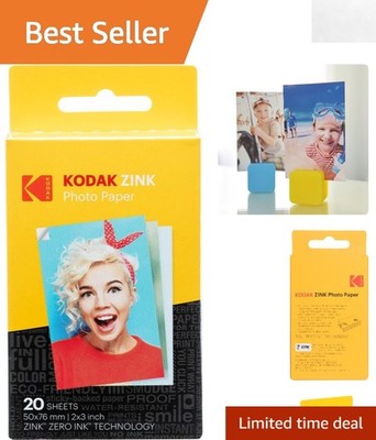 20-Count 2x3  Glossy ZINK Photo Paper - Perfect for Lasting Memories