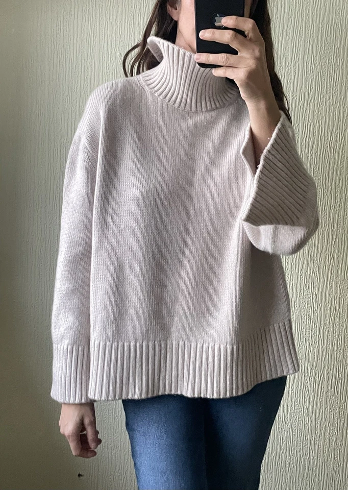 Other Stories Chunky Jumper heavy Cashmere Wool Thick Oversized Slouchy size 12 - Image 3 of 4