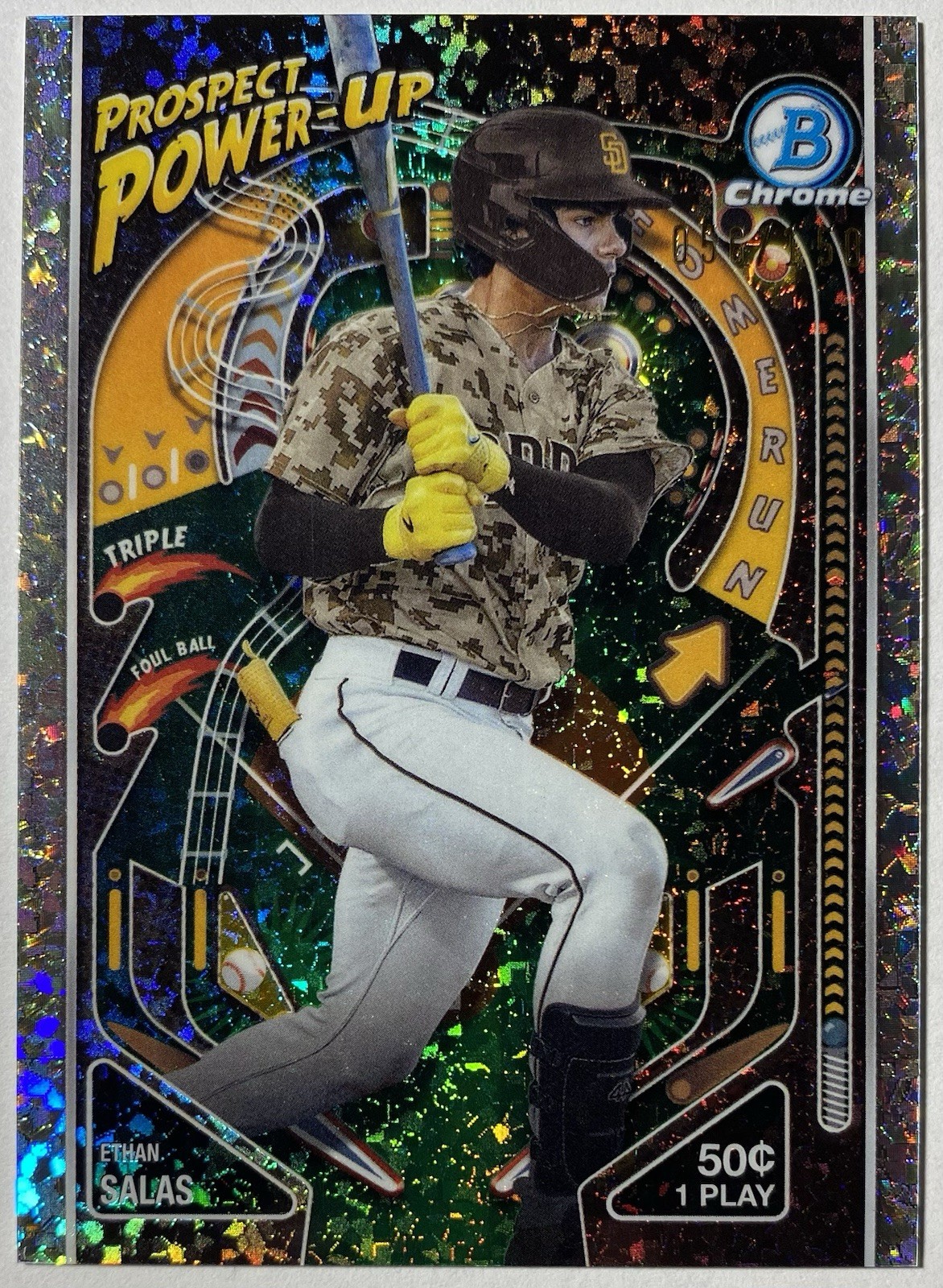 2024 Bowman Chrome Ethan Salas Prospect Power-Up #PP-11 Mini-Diamond /150 Padres
