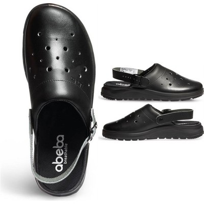 ABEBA EASY 2.0 Clog schwarz Hausschuhe Arzt Pflege Arbeitsschuhe