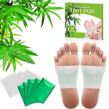 48 Packs Bamboo Vinegar Foot Pads to Feel Better, Relieve Stress Sleep Bett...
