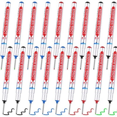 24 Pcs Long Nib Marker Long Head Deep Hole Marker Pen for Crafters 20Mm Drill Ho