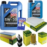Mann Inspektionspaket 6L Liqui Moly Longtime 5W-30 FüR Audi A4 Avant 2.0 TDI Q5