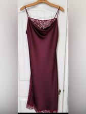 Victoria  s Secret plum lingerie chemise nightgown lace large romantic NWT