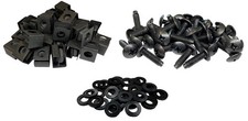 25-Pack USA Made 12-24 Slide-on Cage Nut and Screws with Washers for Rack