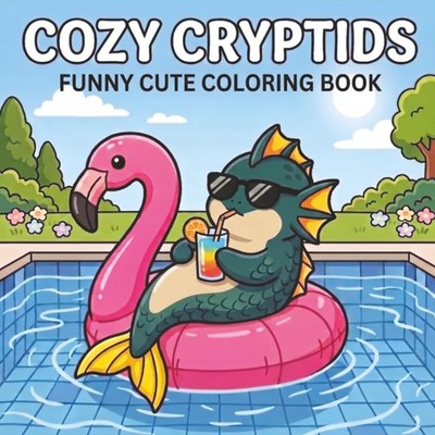 Cozy Cryptids Coloring Book: Bold and Easy Cute Magical Creatures and Kawaii Cry