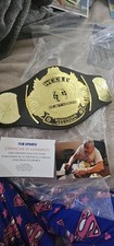 The Iron Sheik Autographed World Heavy Weight Championship Belt