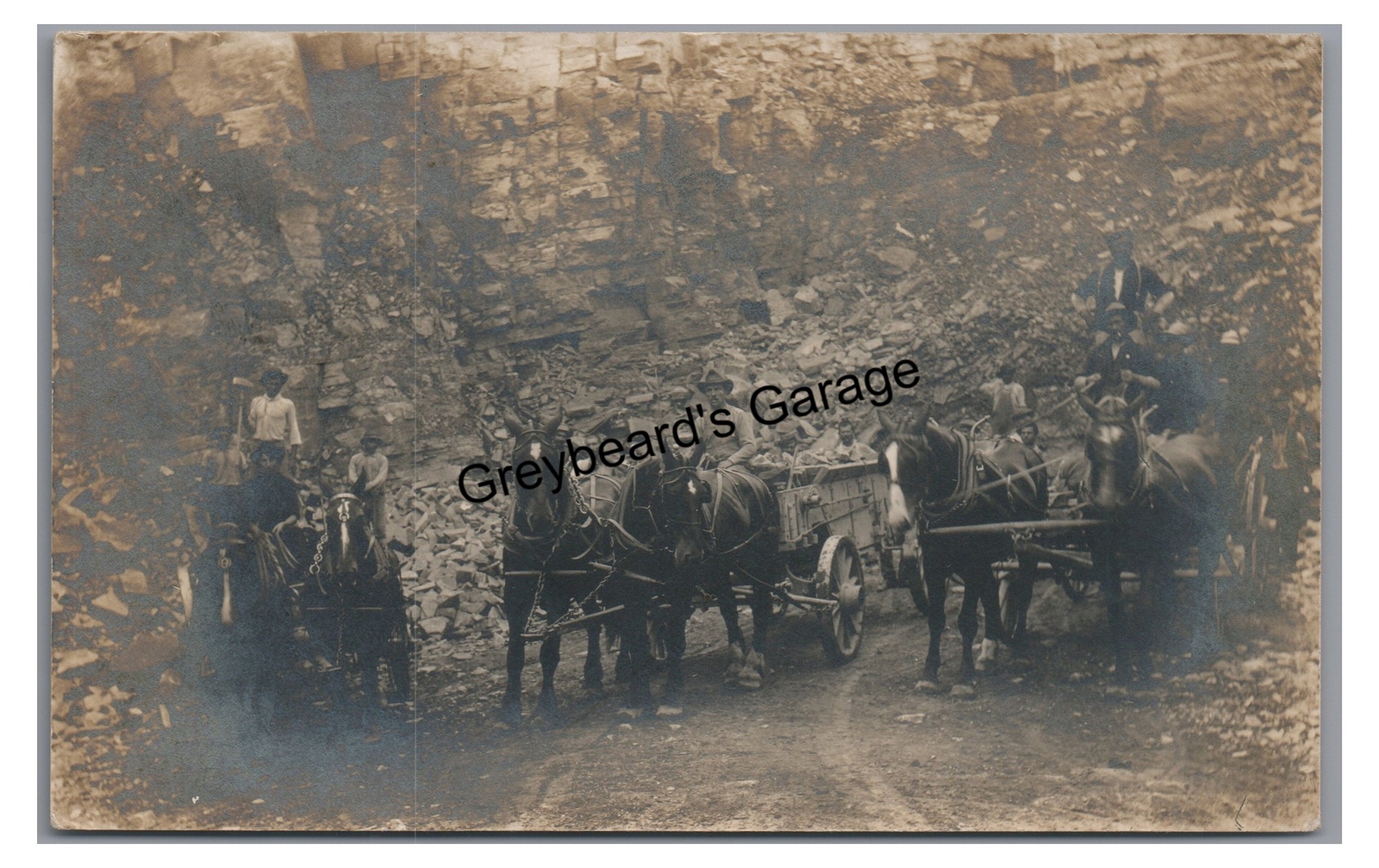 RPPC Quarry Mining near MONTOURSVILLE PA County Real Photo