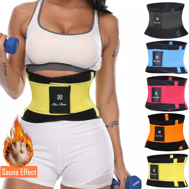 Sweat Waist Trimmer Belt Wrap Exercise Slimming Fat Burn Weight Loss Body  Shaper