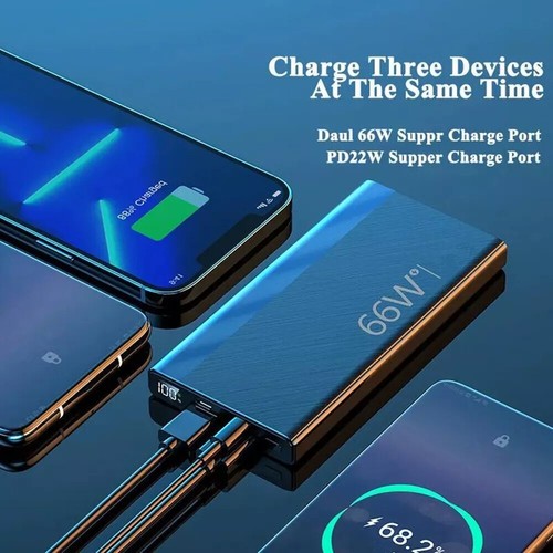 10000mAh Power Bank 66W PD USB-C Schnellladefunktion mit LED Anzeige Handyakkus - Zdjęcie 5 z 12