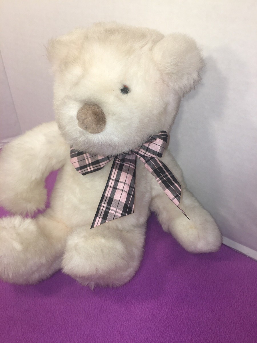 teddy Vintage TY 1993 Heartley Heart Sweater Plush Jointed Teddy