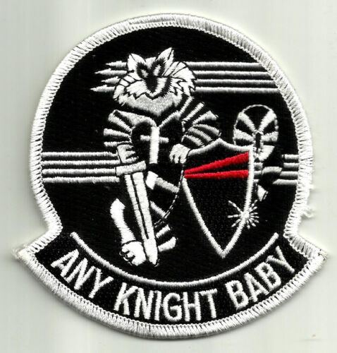 US Navy Tomcat Character "Any Knight Baby" Jacket Patch - Picture 1 of 2